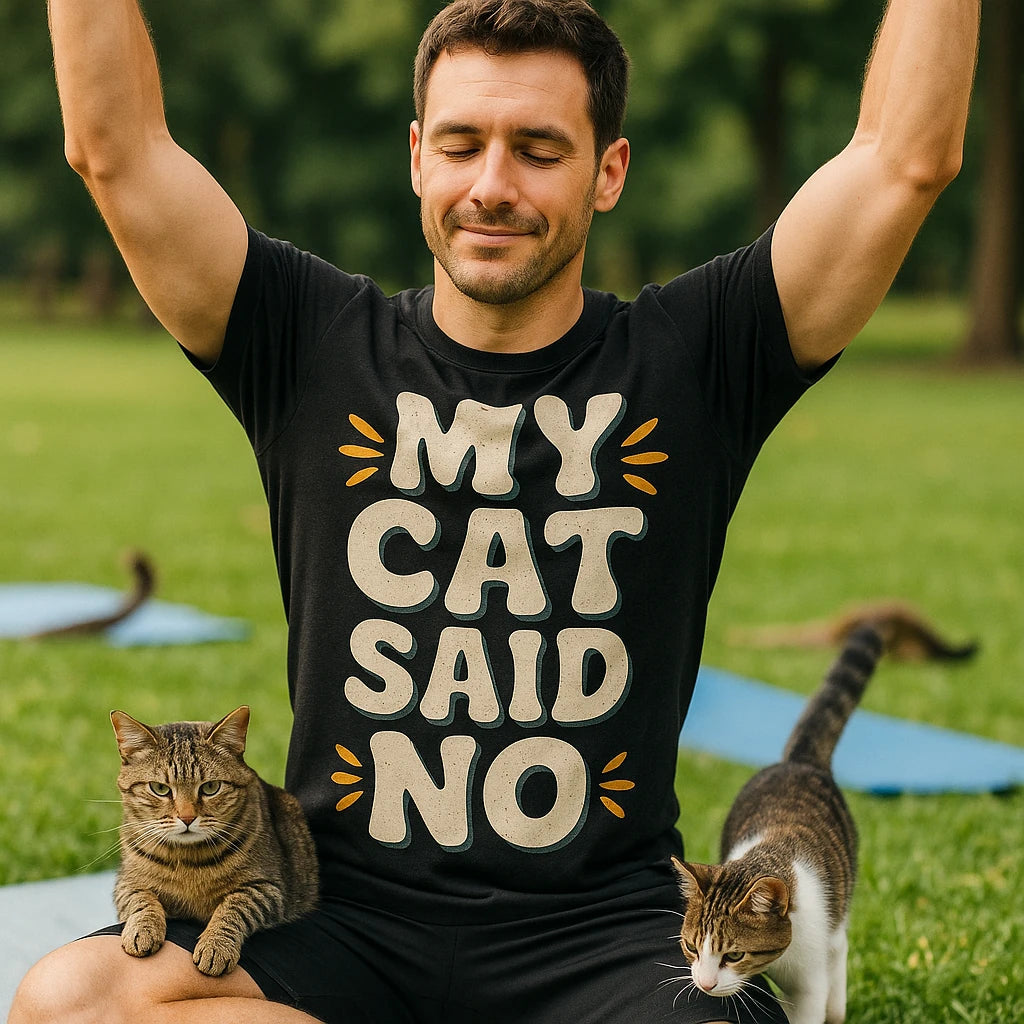 "My Cat Said No" black cat lovers shirts, photographed as cat lovers lover gift