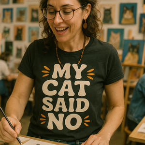 "My Cat Said No" black cat lovers shirts - also a clothes for cat lovers