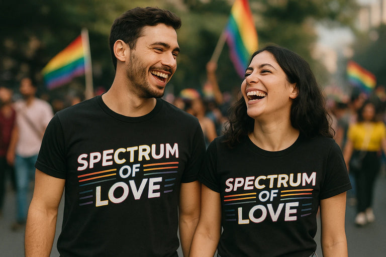 Person wearing the black pride shirts that benefit lgbtq graphic tee - 