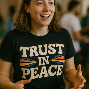 "Trust in Peace" love in faith t shirts - product photo 6
