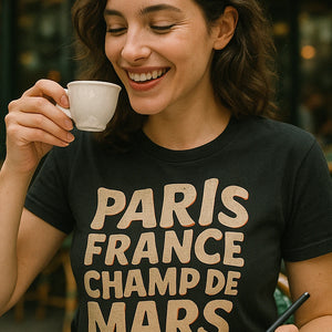 "Paris France Champ De Mars" paris tee shirt - product photo 7