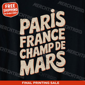 "Paris France Champ De Mars" paris tee shirt - product photo 9