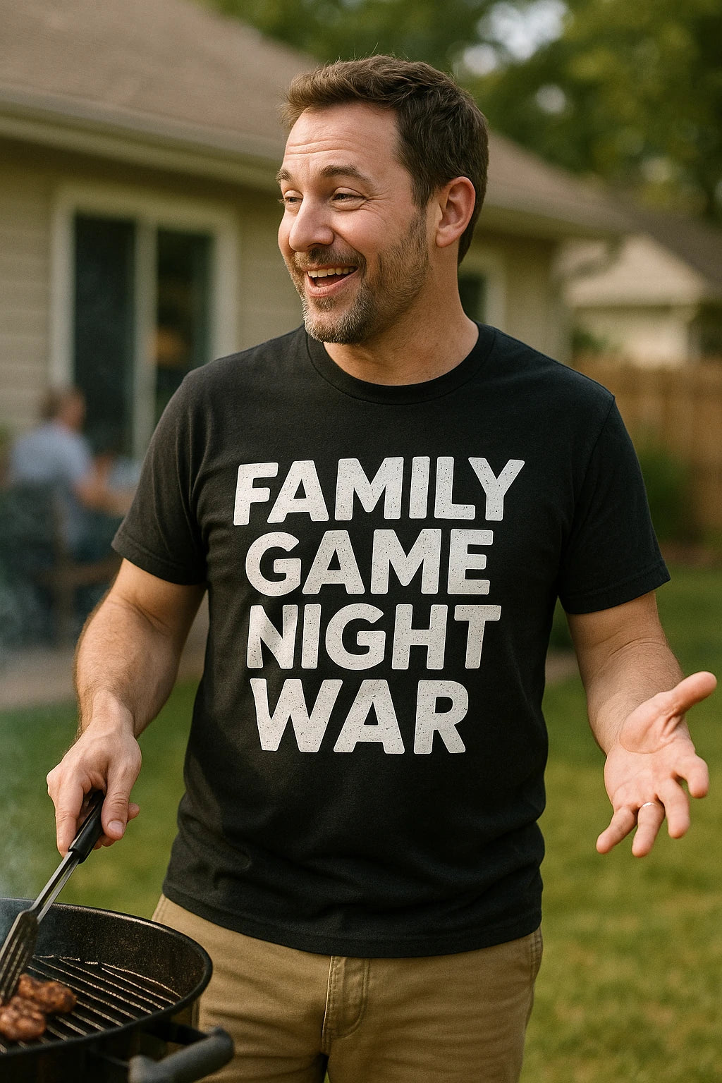 "Family Game Night War" black family life t shirt - a birthday gift for family life lover