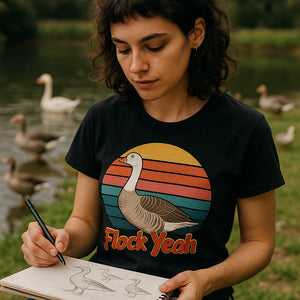 "Flock Yeah" geese t shirt - product photo 8