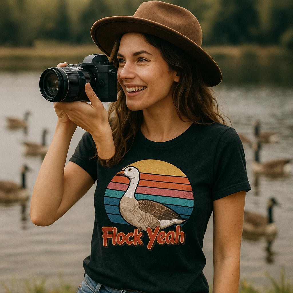 "Flock Yeah" geese t shirt - product photo 9