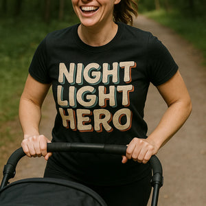 "Night Light Hero" black new parents shirts - a birthday gift for new parents lover