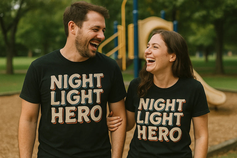Person wearing the black new parents shirts graphic tee - 