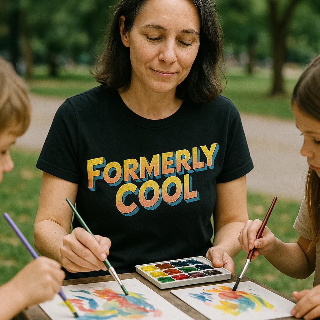 "Formerly Cool" parent identity crisis t shirt - product photo 8