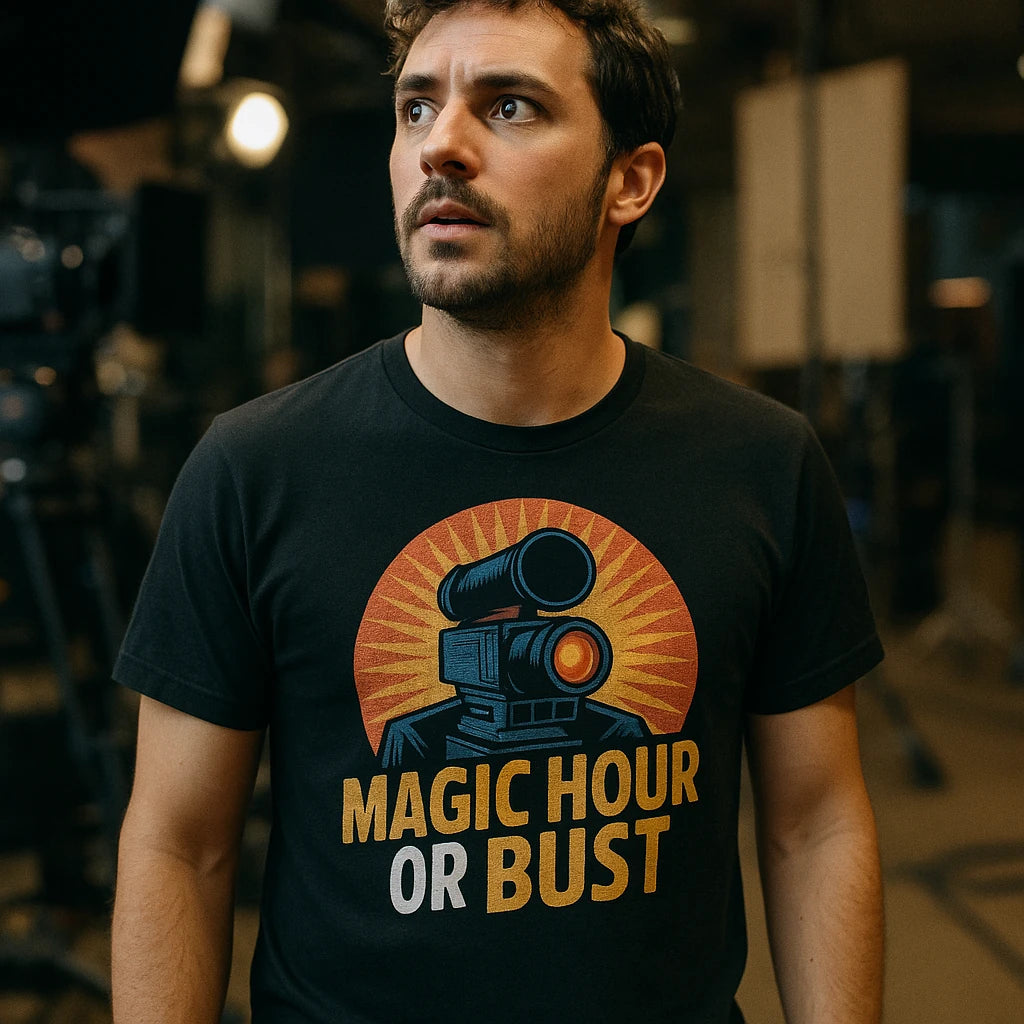 "Magic Hour Or Bust" film director t shirt - product photo 8