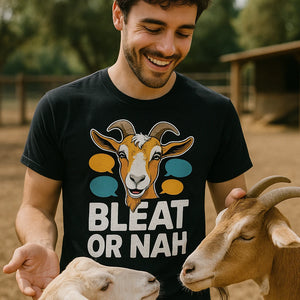 "Bleat Or Nah" easily distracted by goats t shirt - product photo 8