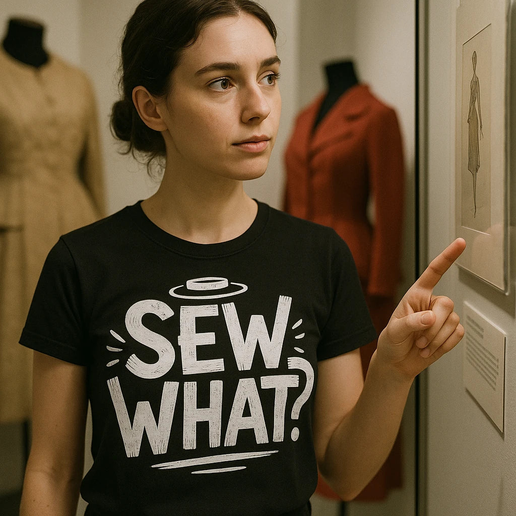 "Sew What" fashion designer t shirt - product photo 8