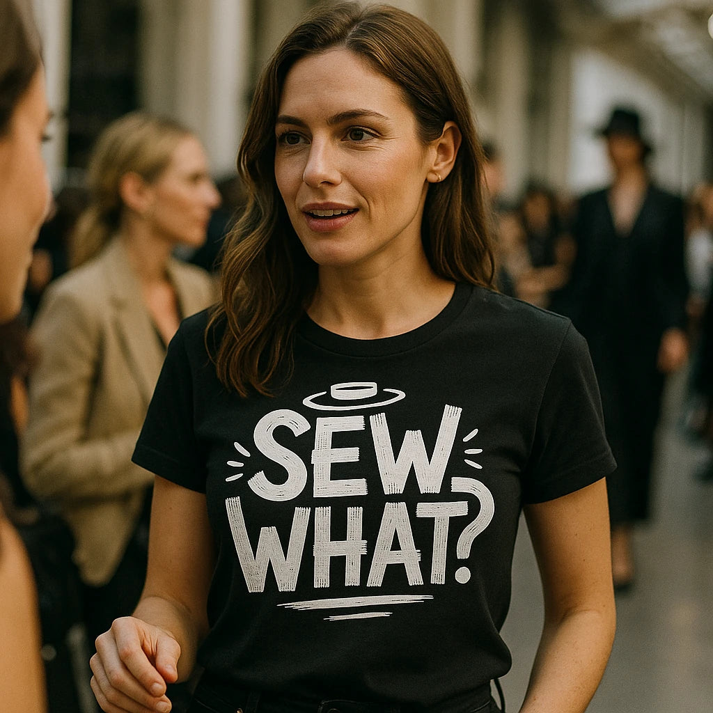 "Sew What" fashion designer t shirt - product photo 9