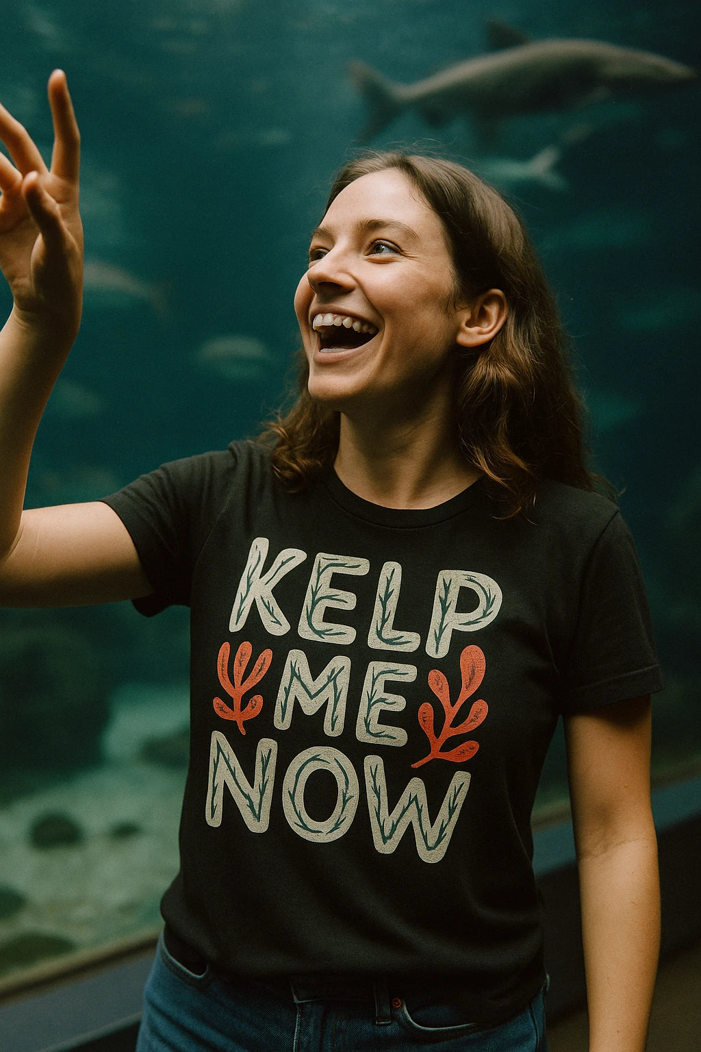 "Kelp Me Now" black marine biology shirts - a birthday gift for marine biology lover