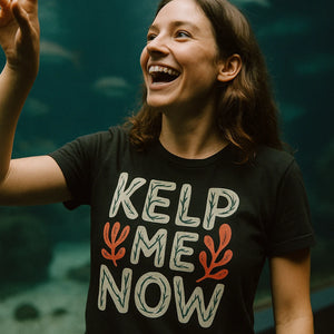 "Kelp Me Now" black marine biology shirts - a birthday gift for marine biology lover