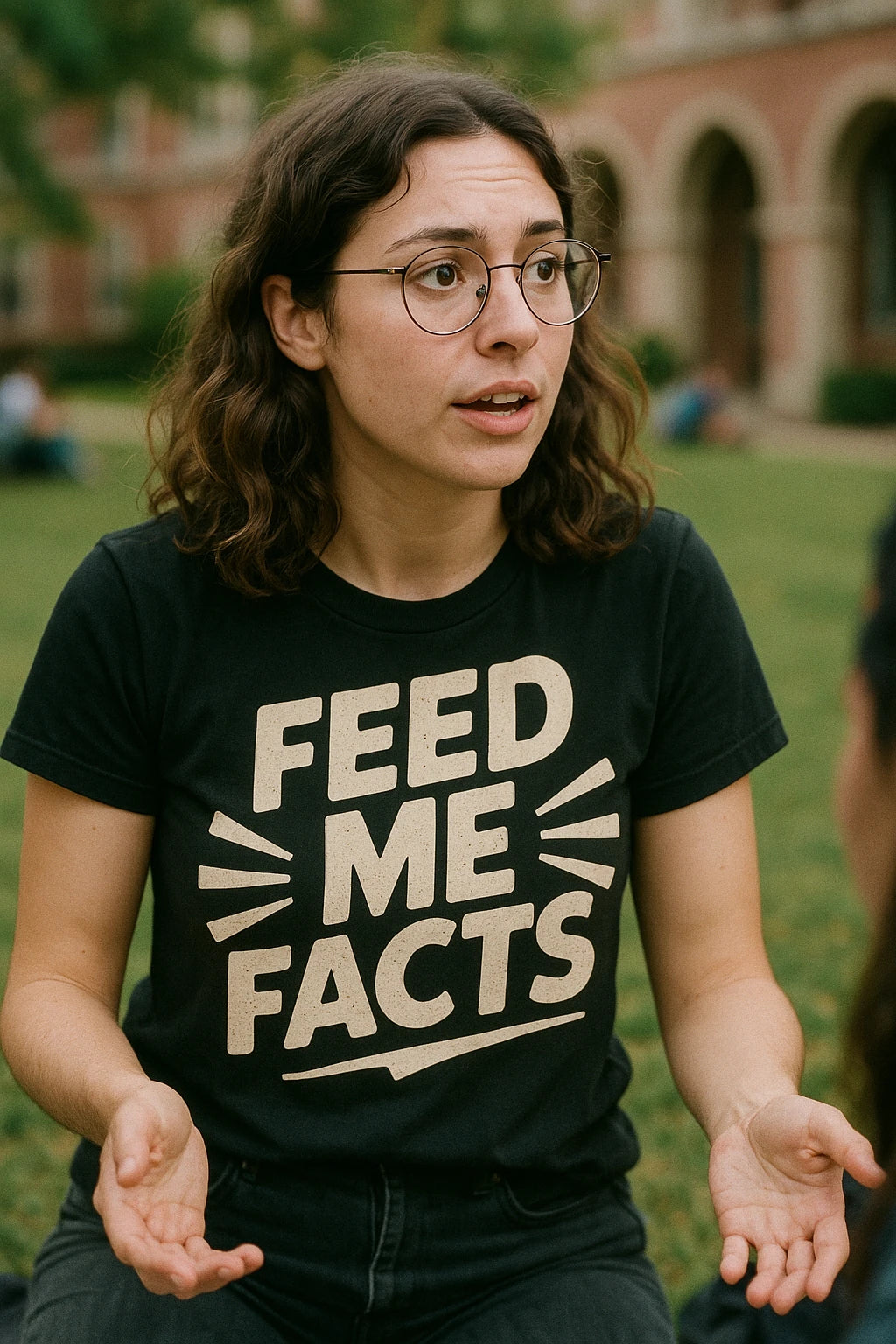 "Feed Me Facts" black studying t shirt - a birthday gift for studying lover