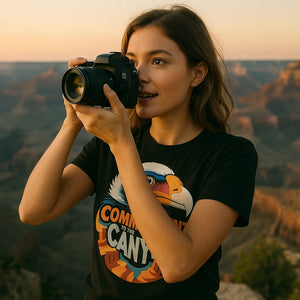 "Commitment To the Canyon" black the grand canyon shirts, photographed as the grand canyon lover gift