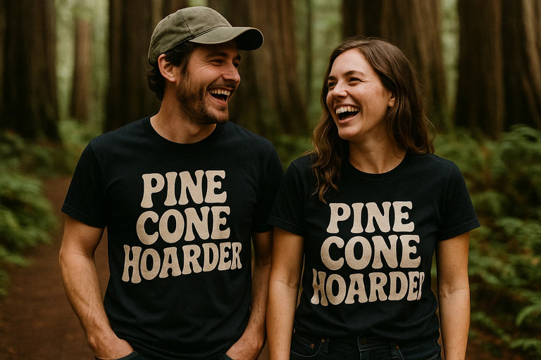 Person wearing the black nature walk shirts graphic tee - 