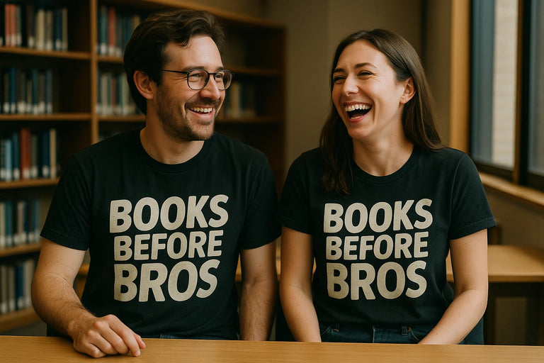 Person wearing the black studying t shirt graphic tee - 
