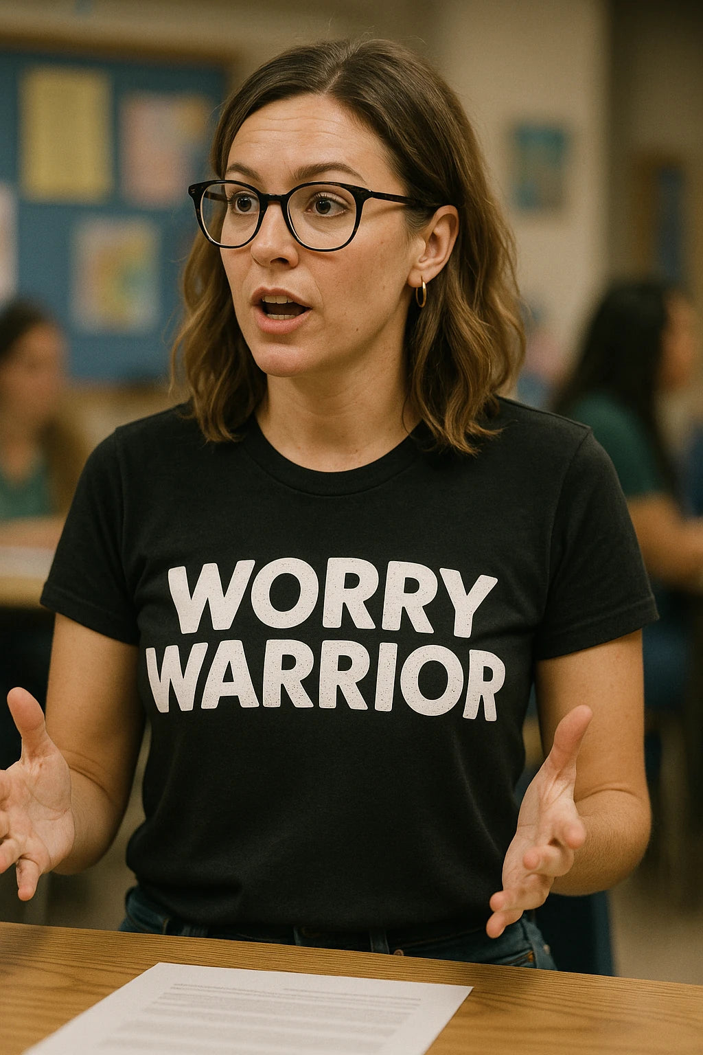 "Worry Warrior" black mom life t shirt designs - a birthday gift for mom life lover