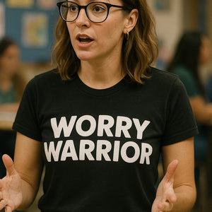"Worry Warrior" black mom life t shirt designs - a birthday gift for mom life lover