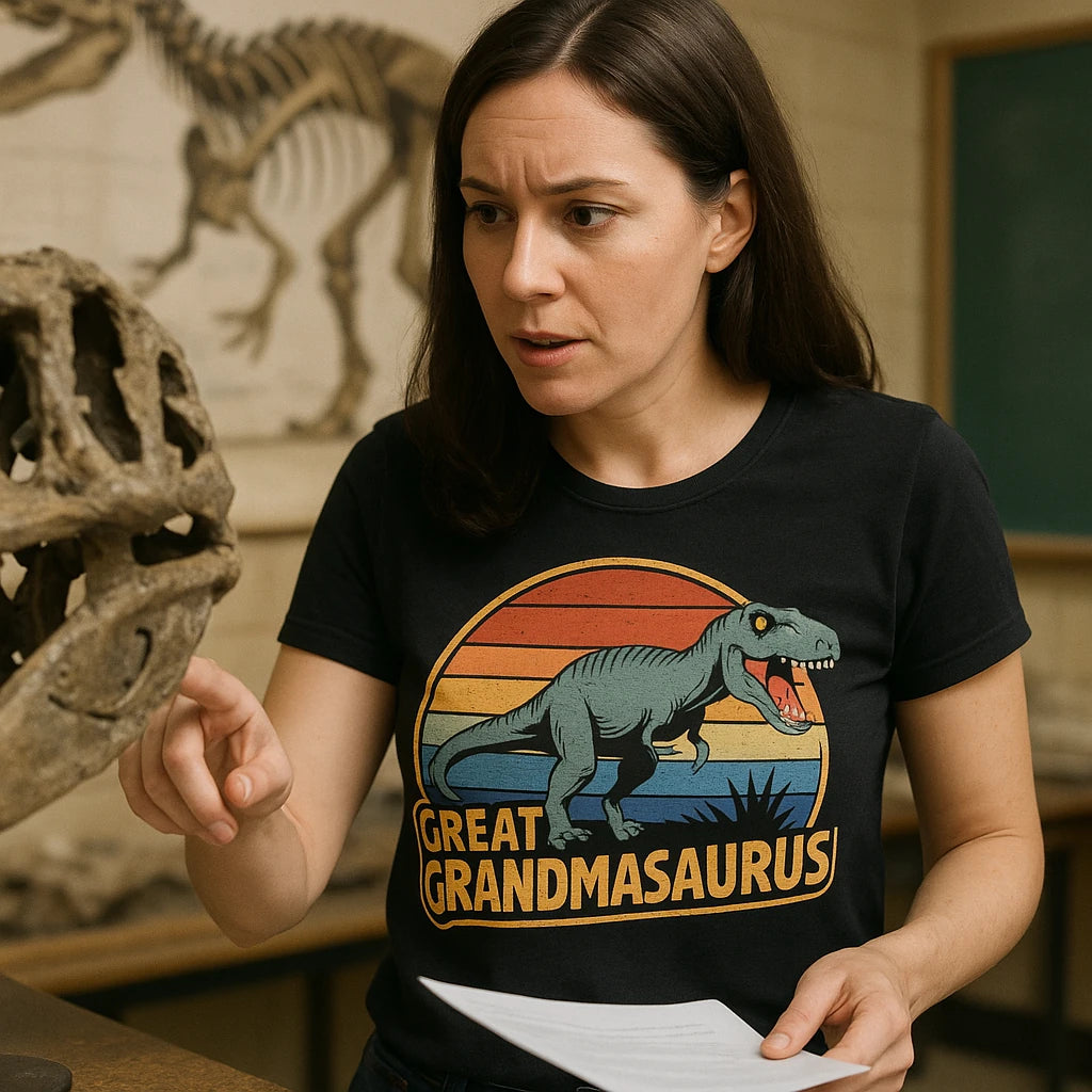 "Great Grandmasaurus" paleontology shirts - product photo 8