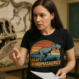 "Great Grandmasaurus" paleontology shirts - product photo 8