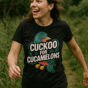 "Cuckoo for Cucamelons" black cuckoo t shirt - a birthday gift for cuckoo lover