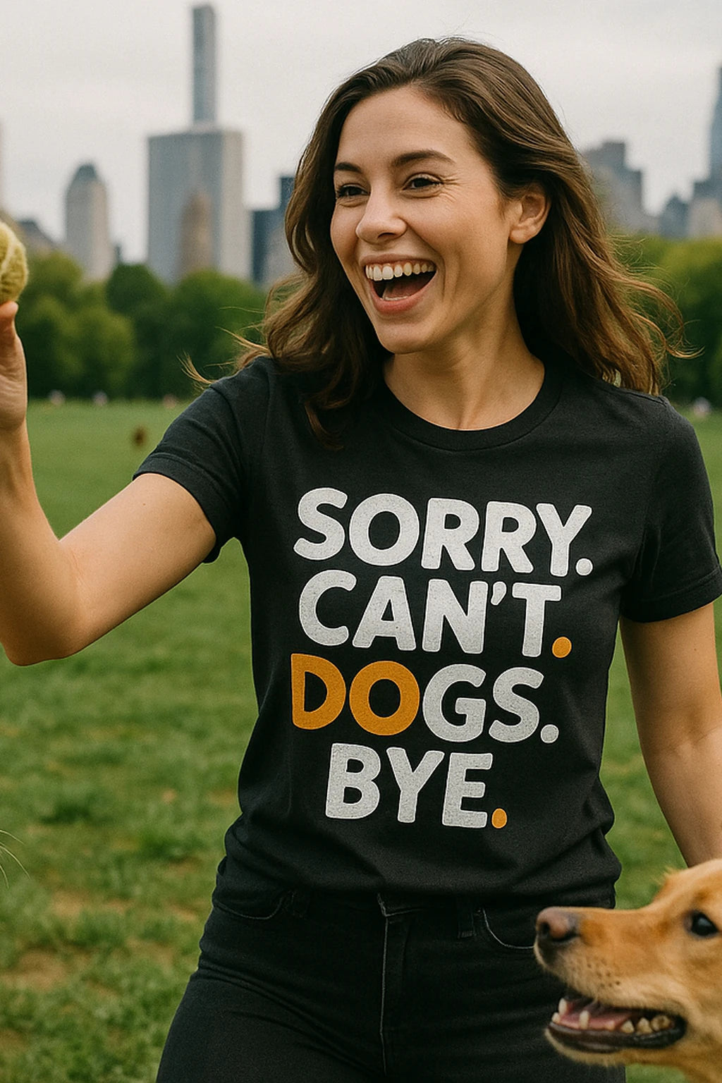 "Sorry. Cant. Dogs. Bye." black animal lovers shirts - a birthday gift for dog lovers lover