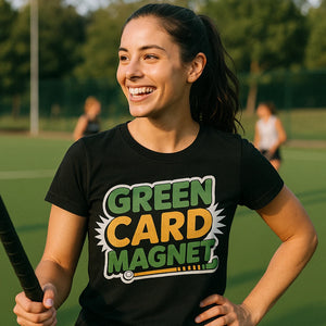 "Green Card Magnet" field hockey t shirt - product photo 9