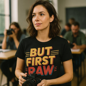 "But First Raw" photography tee - product photo 9