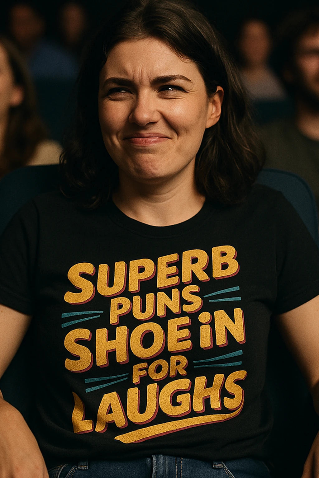 "Superb Puns Shoein for Laughs" comedy t shirt - product photo 7