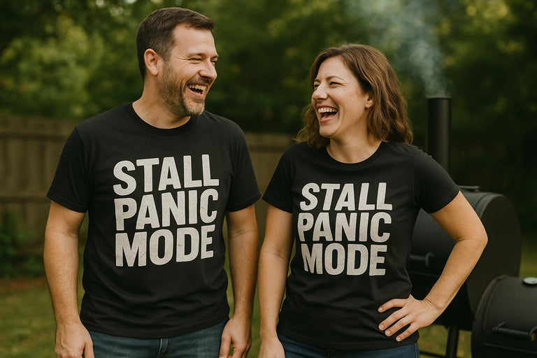 Person wearing the black bbq tee graphic tee - 
