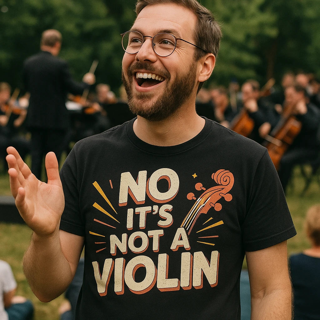 "No It'S Not a Violin" orchestra t shirt designs - product photo 8