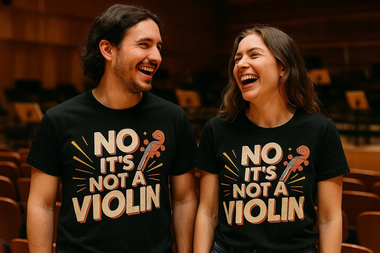 Person wearing the black orchestra t shirt designs graphic tee - 