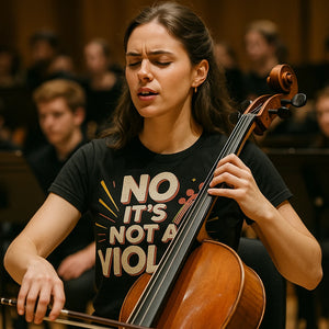 "No It'S Not a Violin" orchestra t shirt designs - product photo 9