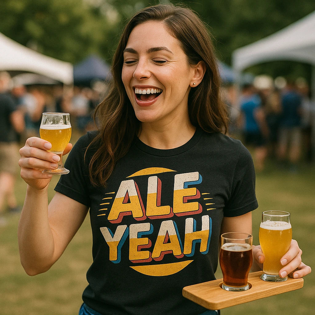 "Ale Yeah" black vintage beer shirts - also one of the gifts for people who like beer