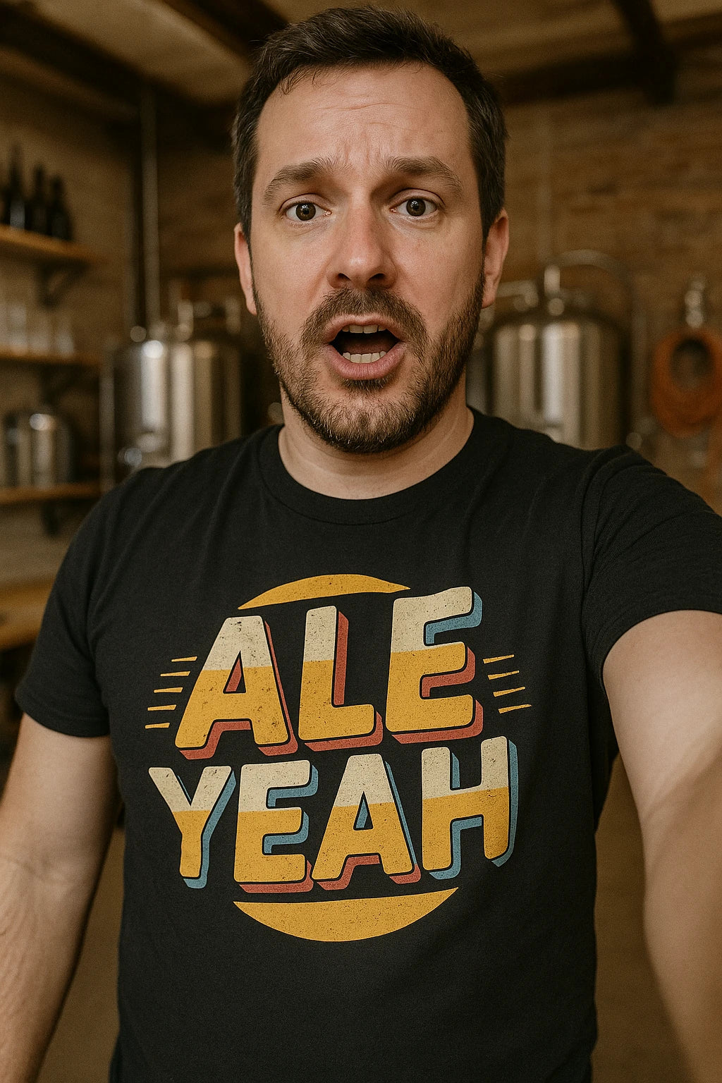 "Ale Yeah" black vintage beer shirts - also one of the gifts for beer drinkers