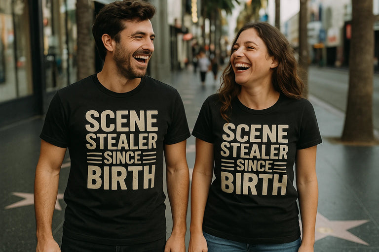 Person wearing the black actor shirts graphic tee - 