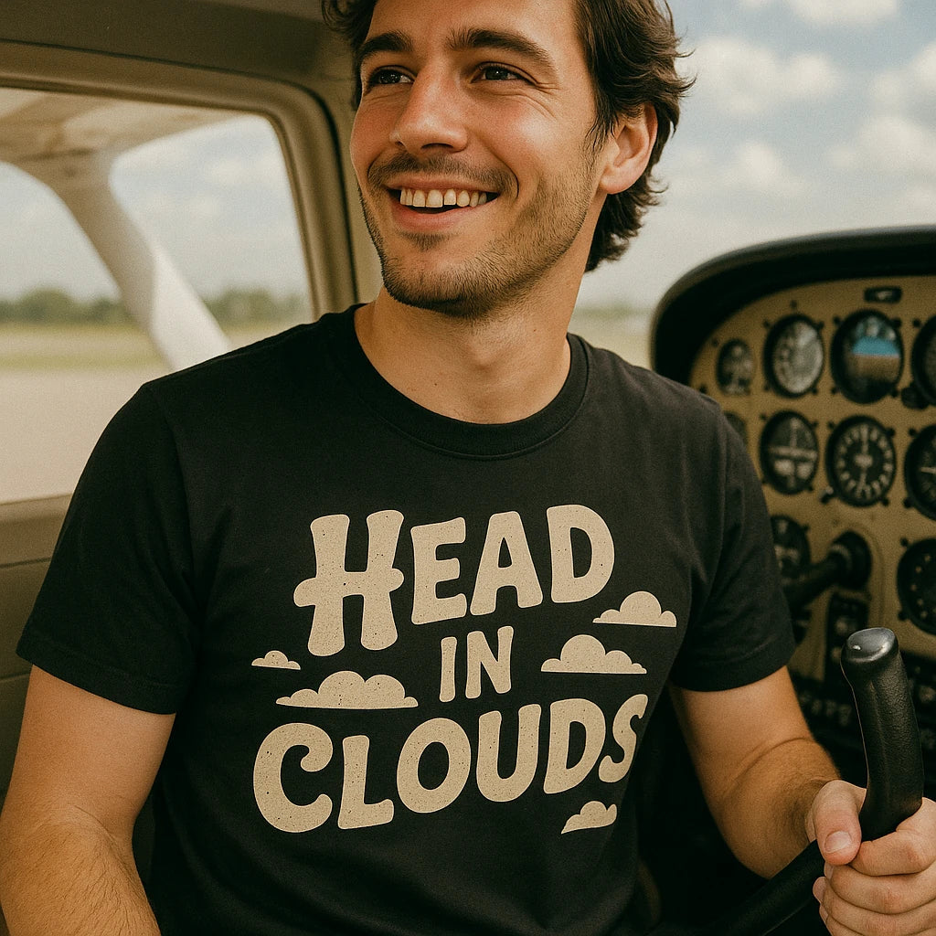 "Head in Clouds" flying fish t shirt - product photo 8