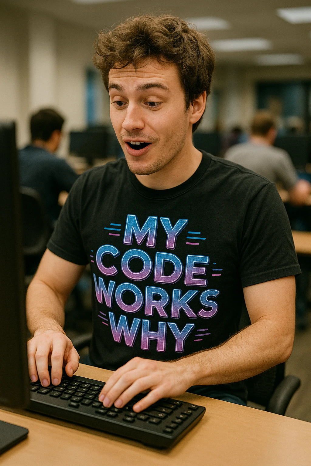 "My Code Works Why" black it specialist t shirt - a birthday gift for it specialist
