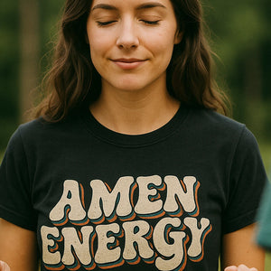 "Amen Energy" love and faith t shirts - product photo 7