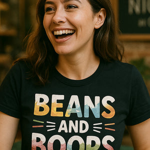 "Beans and Boops" black cat lovers sweatshirt - a birthday gift for cat lovers lover