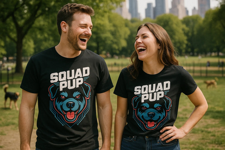 Person wearing the black dog t shirt graphic tee - 