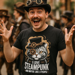 "I Love Steampunk and Maybe Like 3 People" t shirt steampunk - product photo 8