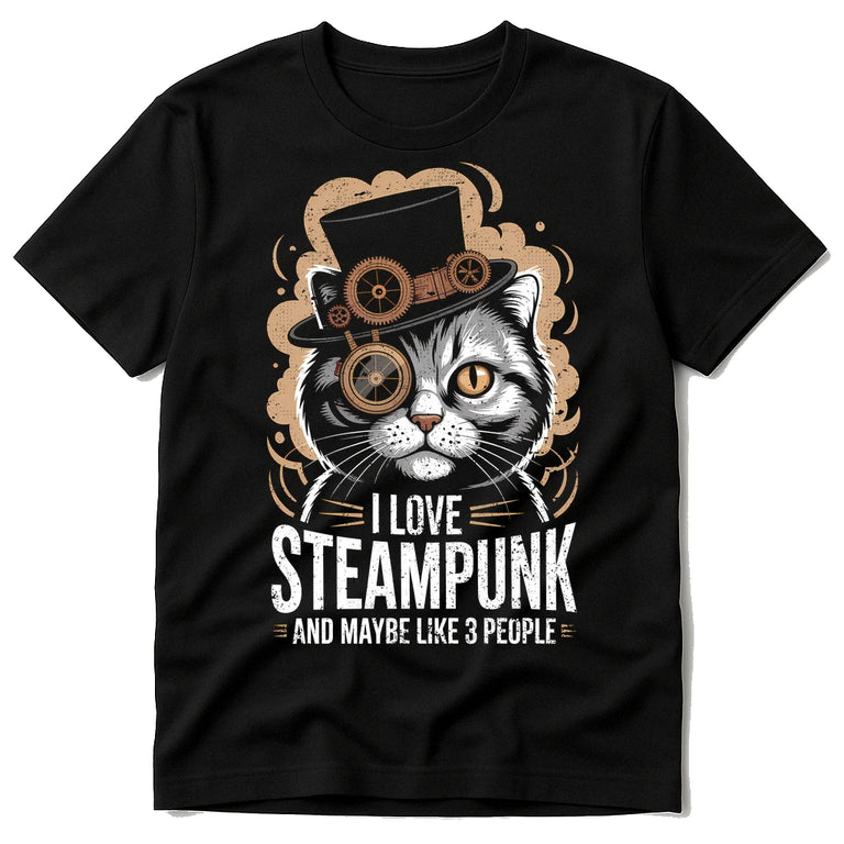 Black T Shirt Steampunk - 