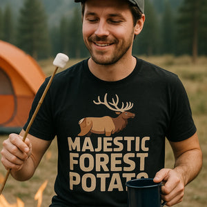 "Majestic Forest Potato" elk t shirt - product photo 8
