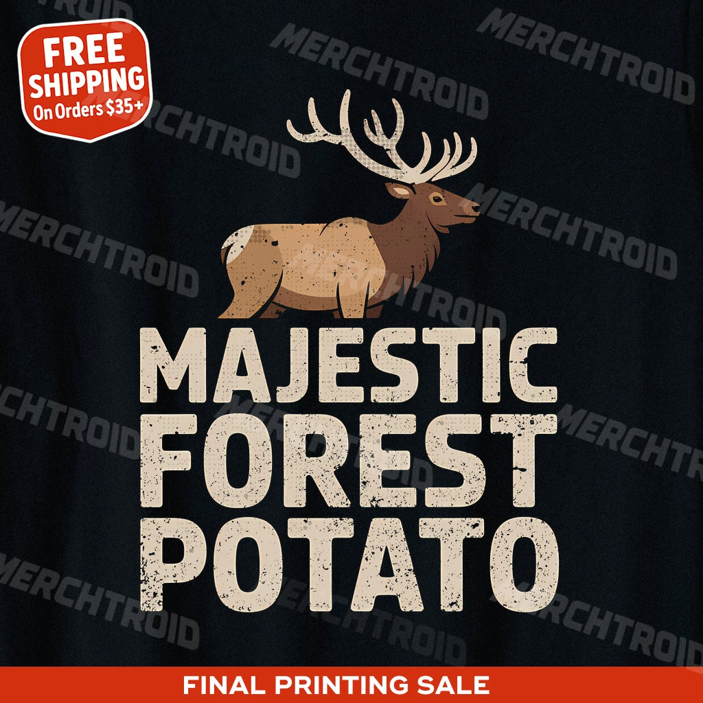 "Majestic Forest Potato" elk t shirt - product photo 10