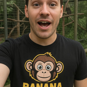 "Banana Mood" monkey t shirt - product photo 7