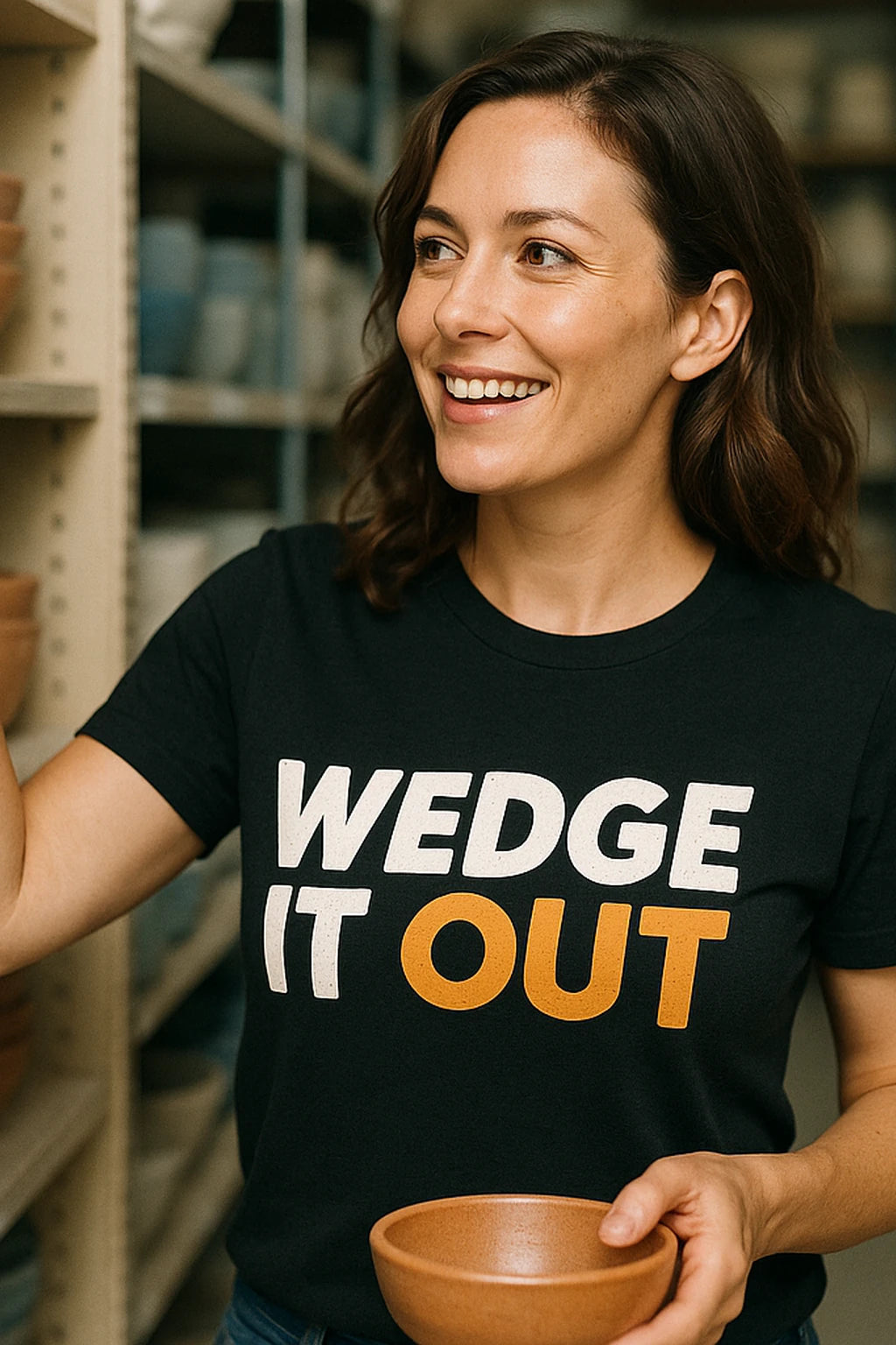 "Wedge It Out" ceramic t shirt - product photo 7