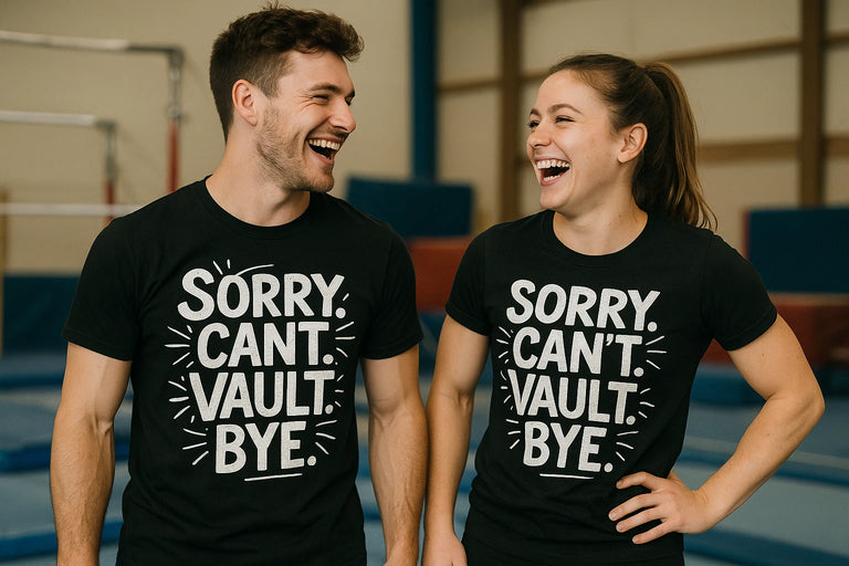 Person wearing the black gymnastics graphic tees graphic tee - 